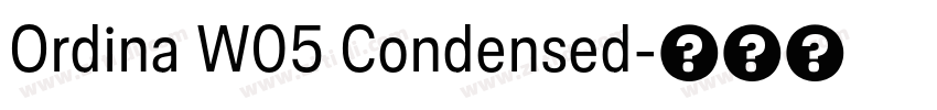 Ordina W05 Condensed字体转换 Ordina W05 Condensed字体转换